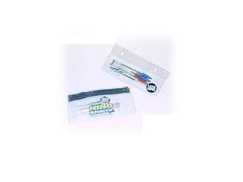 Estuche modelo escolar de PVC cristal de...